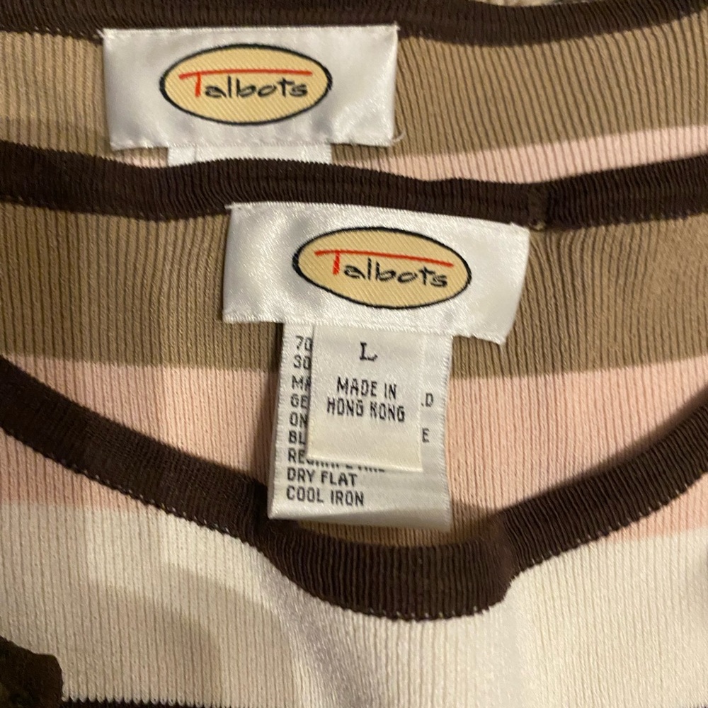 Talbots Twin Set. Outer Long Sleeve, Large, Inner… - image 7